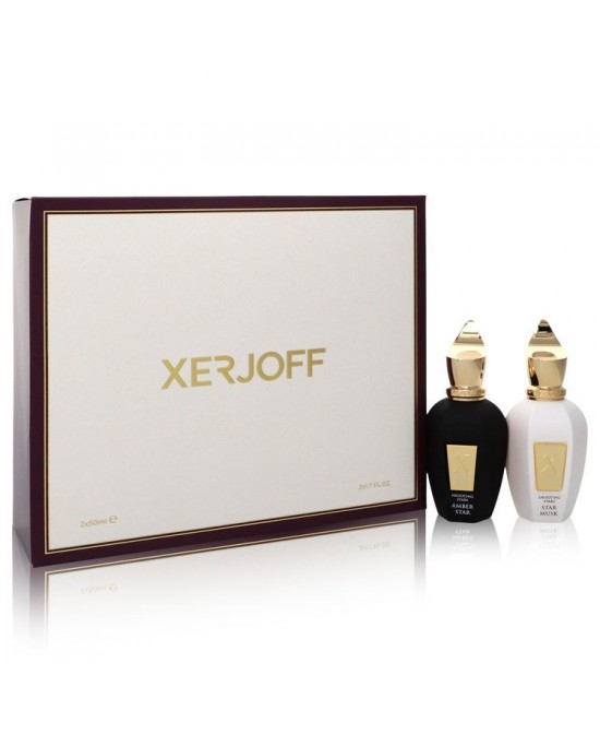 Shooting Stars Amber Star & Star Musk by Xerjoff Gift Set -- 1.7 oz EDP in Amber Star + 1.7 oz EDP in Star Musk Both Unisex Fragrances (Men)