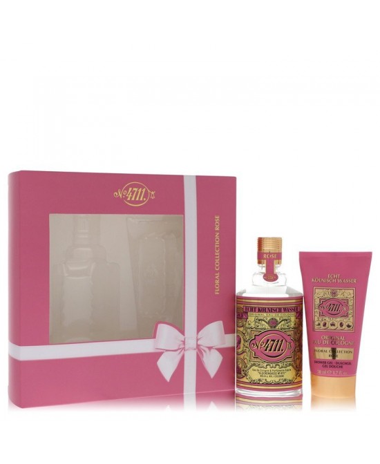 4711 Floral Collection Rose by 4711 Gift Set -- 3.4 oz Eau De Cologne Spray + 1.7 oz Shower Gel (Men)