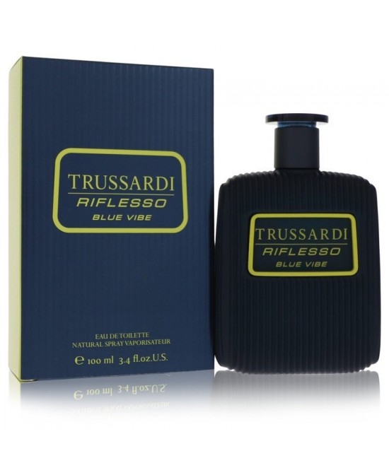 Trussardi Riflesso Blue Vibe by Trussardi Eau De Toilette Spray 3.4 oz (Men)