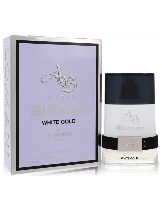 Ab Spirit Millionaire White Gold by Lomani Eau De Parfum Spray 3.3 oz (Men)