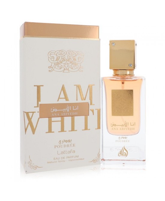 Ana Abiyedh I am White Poudree by Lattafa Eau De Parfum Spray (Unisex) 2 oz (Women)