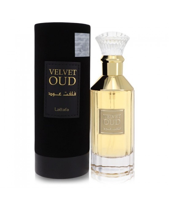 Lattafa Velvet Oud by Lattafa Eau De Parfum Spray (Unisex) 3.4 oz (Women)