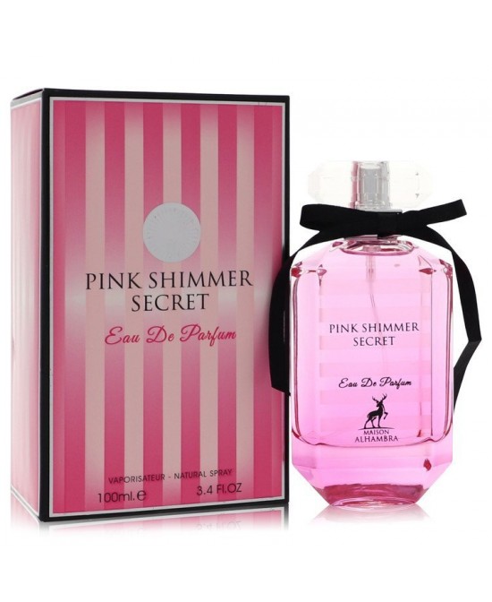 Pink Shimmer Secret by Maison Alhambra Eau De Parfum Spray 3.4 oz (Women)