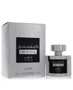 Lattafa Confidential Platinum by Lattafa Eau De Parfum Spray (Unisex) 3.4 oz (Men)