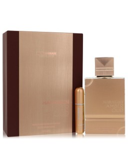 Al Haramain Amber Oud Gold Edition Extreme by Al Haramain Gift Set 6.7 oz 6.7 Pure Perfume Spray + 0.34 oz Refillable Spray (Women)