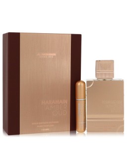 Al Haramain Amber Oud Gold Edition Extreme by Al Haramain Gift Set 3.4 oz 3.4 Pure Perfume Spray + 0.34 oz Refillable Spray (Women)