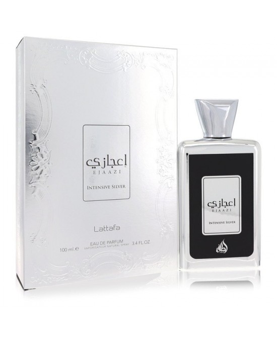 Lattafa Ejaazi Intensive Silver by Lattafa Eau De Parfum Spray (Unisex) 3.4 oz (Women)