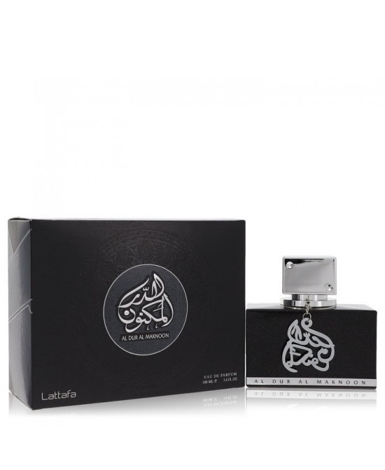 Lattafa Al Dur Al Maknoon Silver by Lattafa Eau De Parfum Spray (Unisex) 3.4 oz (Men)