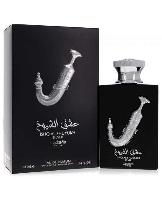 Lattafa Pride Ishq Al Shuyukh Silver by Lattafa Eau De Parfum Spray (Unisex) 3.4 oz (Men)