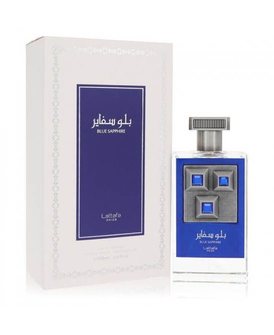 Lattafa Pride Blue Sapphire by Lattafa Eau De Parfum Spray (Unisex) 3.4 oz (Men)