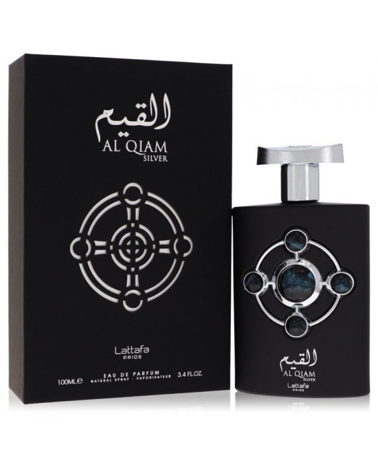 Lattafa Pride Al Qiam Silver by Lattafa Eau De Parfum Spray (Unisex) 3.4 oz (Men)