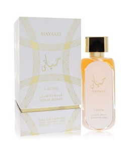 Lattafa Hayaati Gold Elixir by Lattafa Eau De Parfum Spray (Unisex) 3.4 oz (Women)