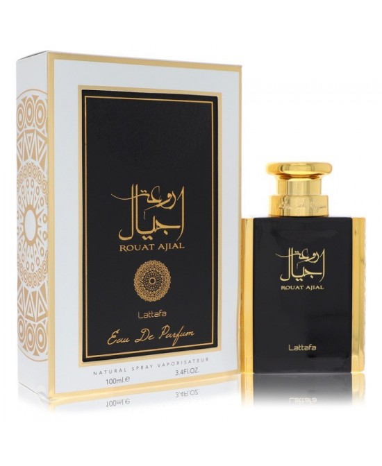 Lattafa Rouat Ajial by Lattafa Eau De Parfum Spray (Unisex) 3.4 oz (Women)