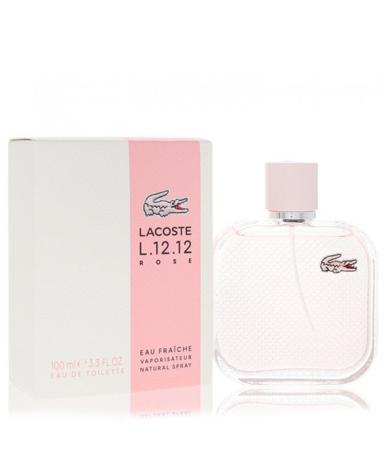 Lacoste Eau De Lacoste L.12.12 Rose Eau Fraiche by Lacoste Eau De Toilette Spray 3.3 oz (Women)