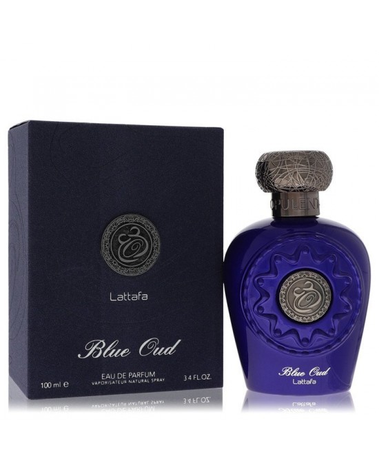 Lattafa Blue Oud by Lattafa Eau De Parfum Spray (Unisex) 3.4 oz (Men)