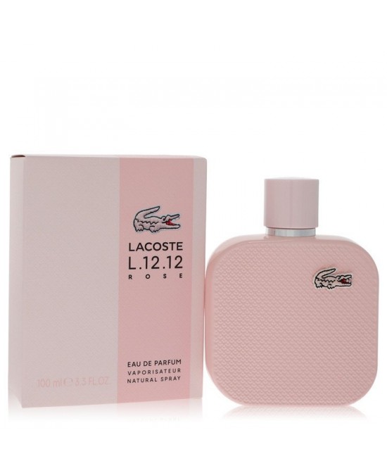 Lacoste Eau De Lacoste L.12.12 Rose by Lacoste Eau De Parfum Spray 3.3 oz (Women)