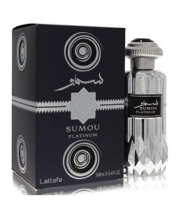 Lattafa Sumou Platinum by Lattafa Eau De Parfum Spray (Unisex) 3.4 oz (Men)