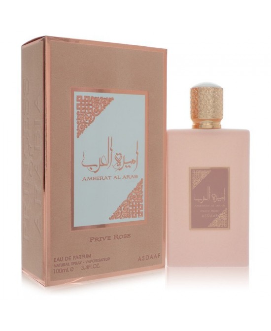 Lattafa Asdaaf Ameerat Al Arab Prive Rose by Lattafa Eau De Parfum Spray (Unisex) 3.4 oz (Women)